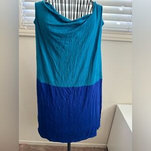 Blue Sleeveless Blouse